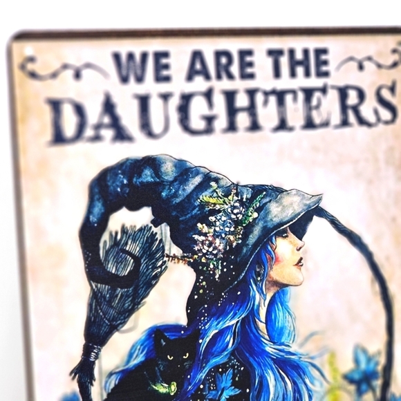 🆕️♡♡ Vintage Metal Sign Indoor/Outdoor We Are The Daughter's Black, Blue 8x12" - Picture 2 of 8